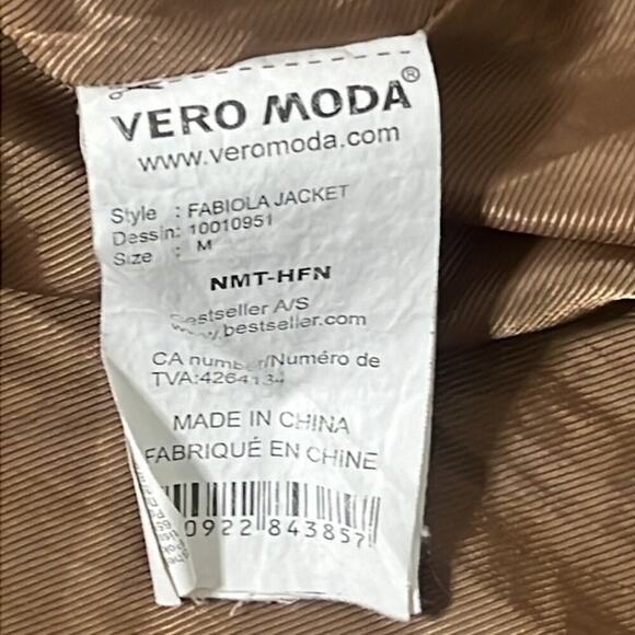 VERO MODA FABIOLA PLAID TRENCH BELTED COAT JACKET SIZE M - Picture 11 of 12